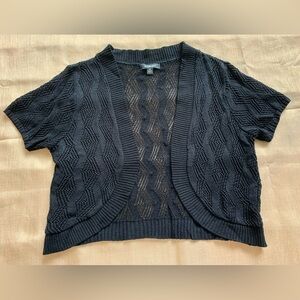 Elementz black crop knit cardigan size M